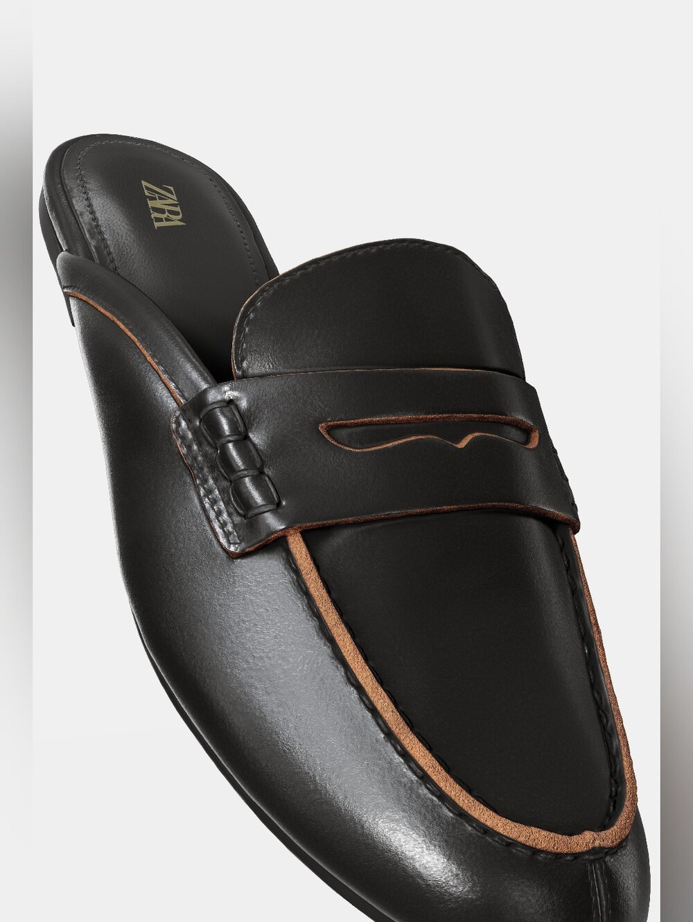 ZARA LEATHER SLINGBACK LOAFERS( no scratches)